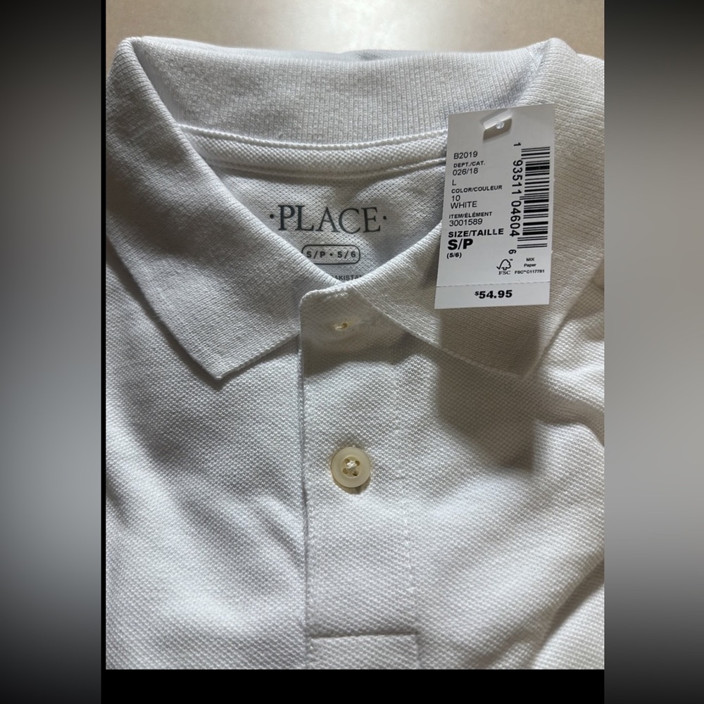Boys White Polo Uniform Shirts 5pk